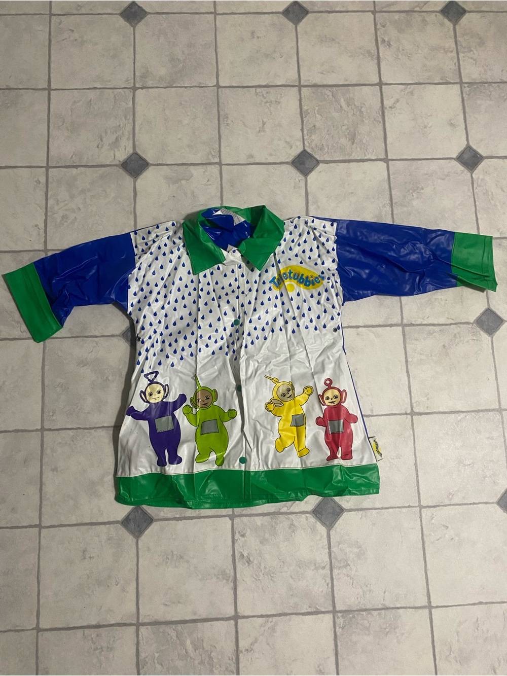 Teletubbies Kid’s Raincoat – Multicolor Teletubbies Print Vintage 1998